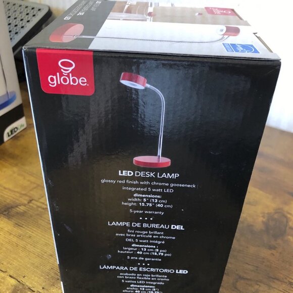 Globe Electric LED Desk Lamp - Red - Picture 4 of 7